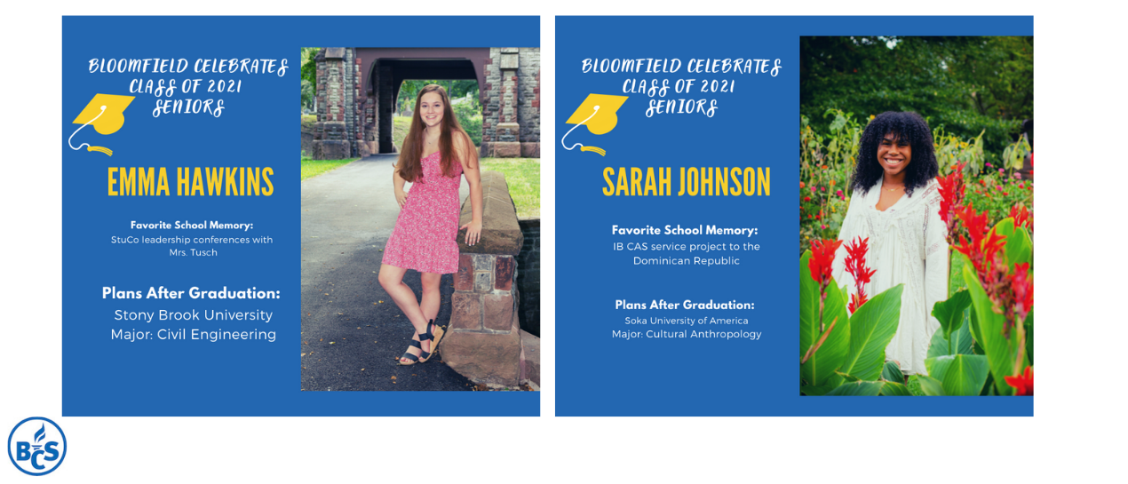 information about emma hawkins, and sarah johnson, seniors