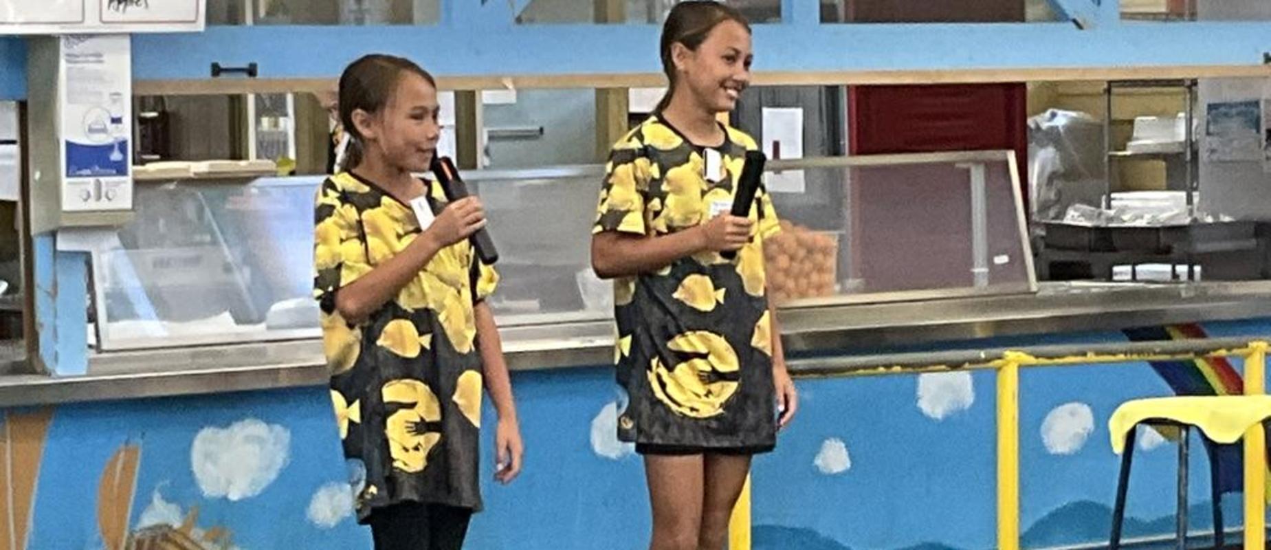 Students performing at the Talent Show