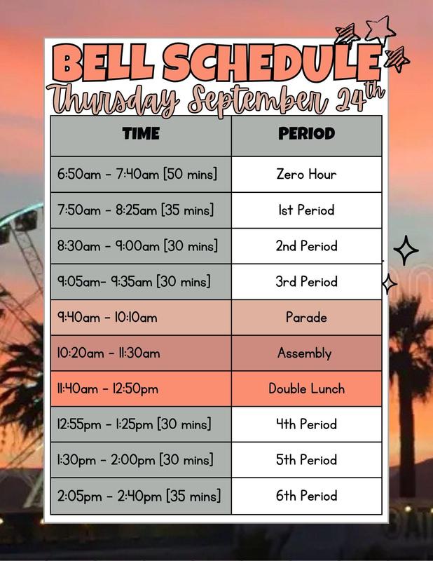 graphic of bell schedule