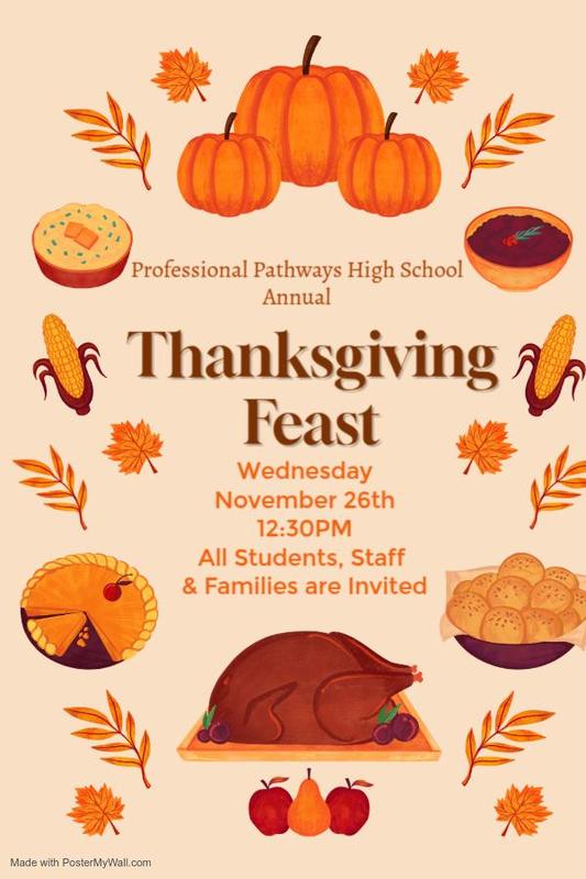 Annual Thanksgiving Feast for students staff and families