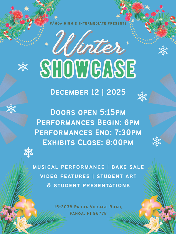 PHIS Winter Showcase Flyer