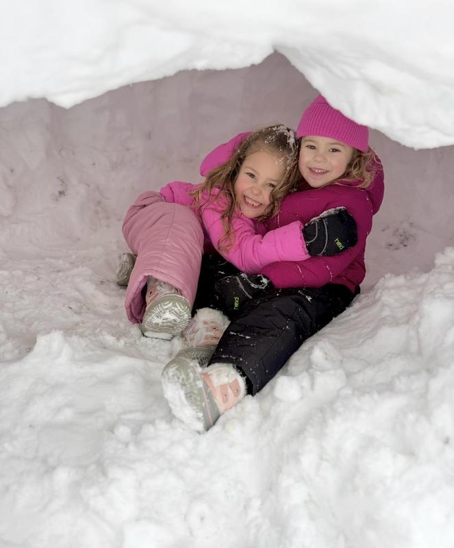 Kids playing in the snow