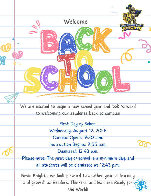 Back to school Information