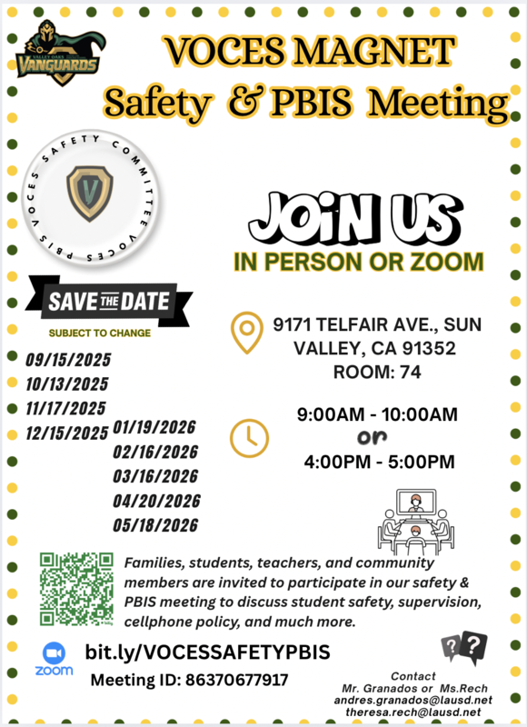 PBIS meetings are intended to building community and parent decision making to improve school safety. As well as empower student social emotional well being.