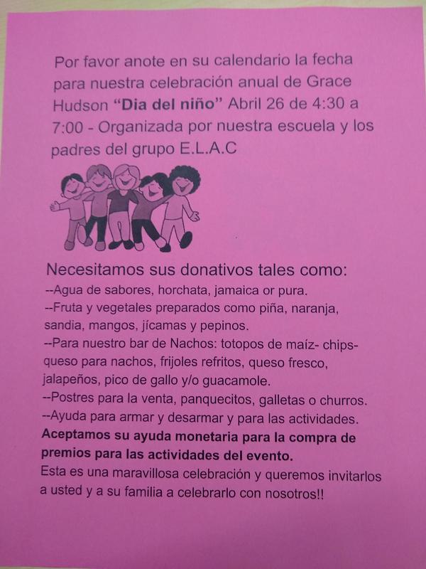 CELEBRACION DE DIA DEL NINO!! DILE A TUS PADRES!!/ TELL YOUR PARENTS! Thumbnail Image
