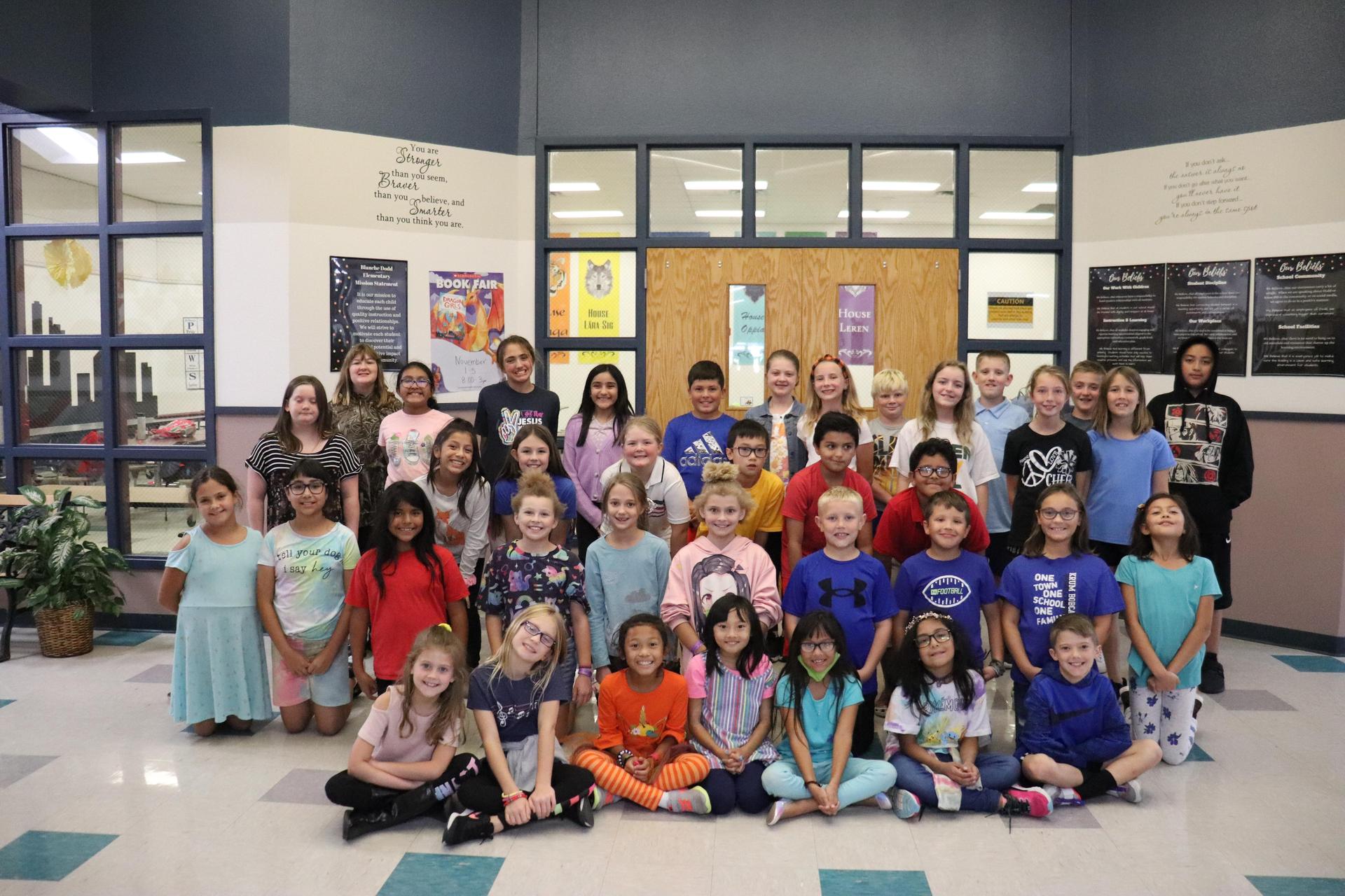 dodd piano club poses before their first photo