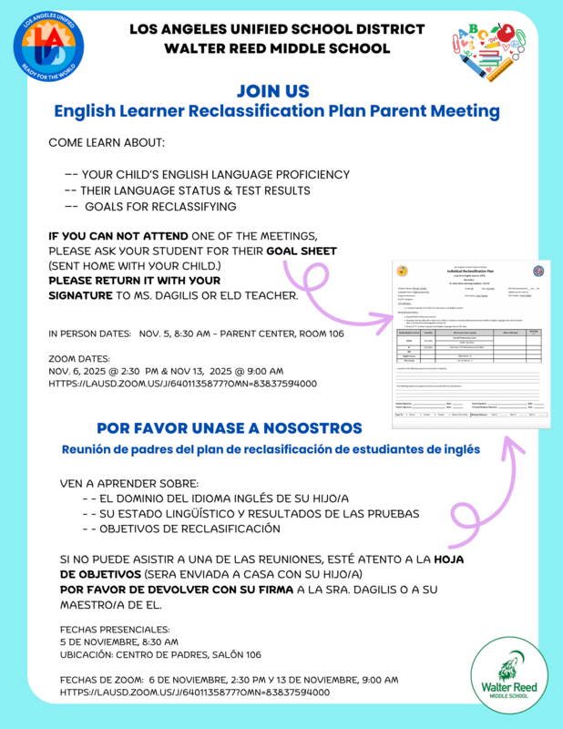 English Learner Reclassification Plan Parent Meeting