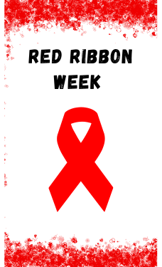 Red Ribbon Week with ribbon