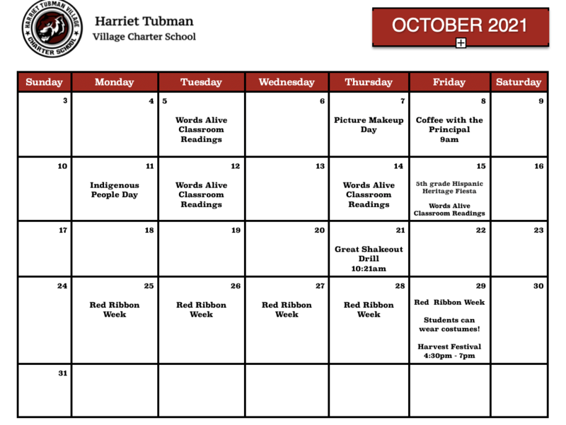 October Calendar of Events Featured Photo