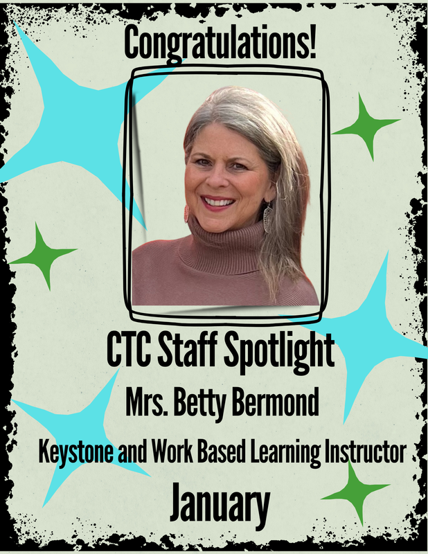 Kosciusko Attala Career Tech Center proudly honors Mrs. Betty Bermond as the January Staff Spotlight