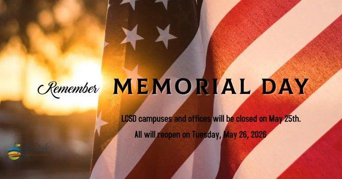 Memorial Day Closure Notice