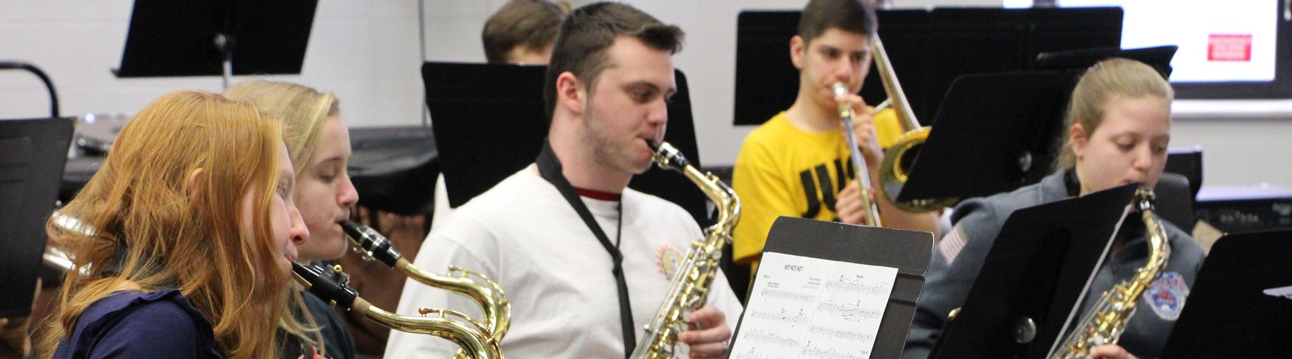 students playing instruments