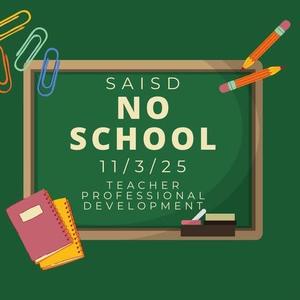 No School as Staff Development Day Monday - Nov 3rd