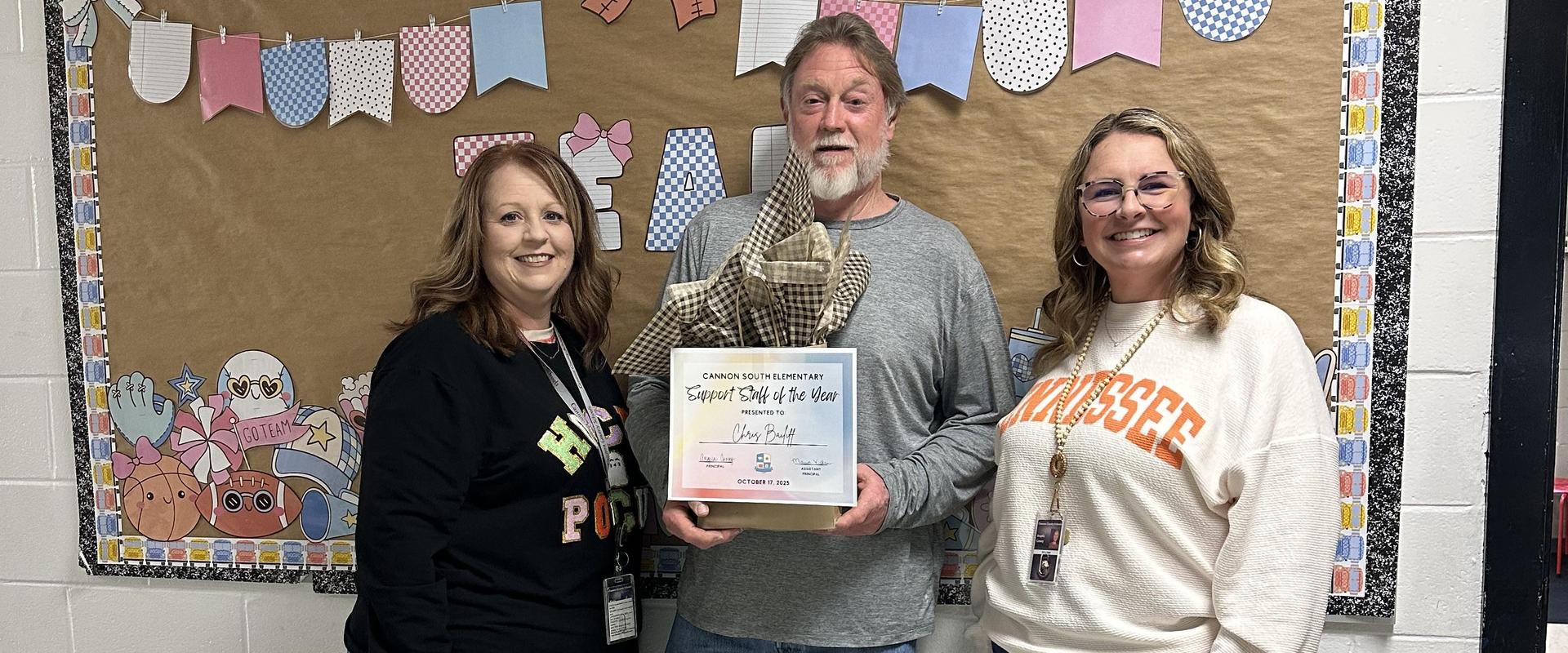 Support Staff of the Year- Chris Bailiff