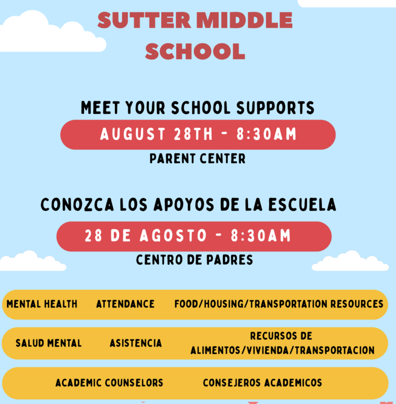Sutter Supports Parent Presentation Flyer