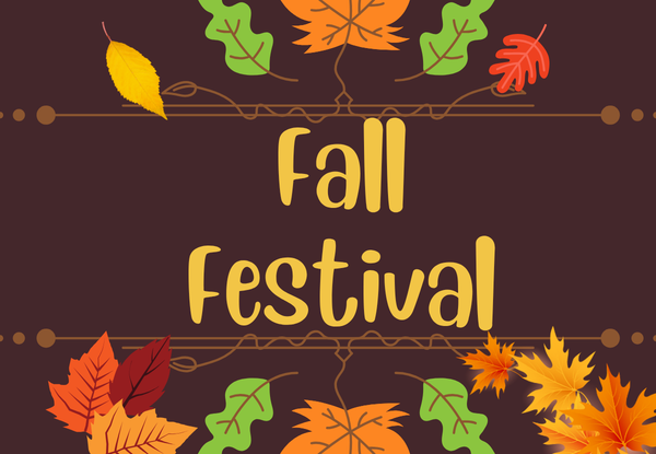 autumn leaves with text fall festival
