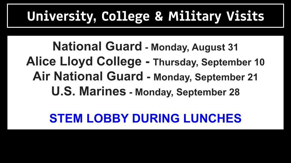 College Visits to D-B 