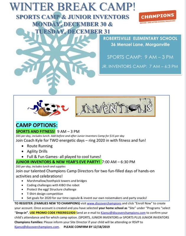 CHAMPIONS Winter Break Camp