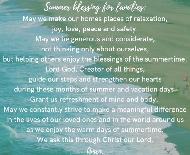 A Summer Blessing For Families ... Featured Photo
