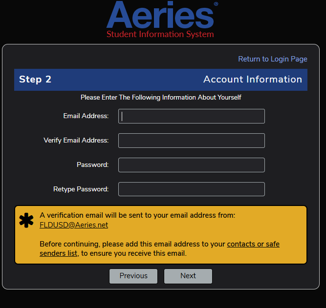 Step 2 - Screenshot of Verification Process to confirm your identity.