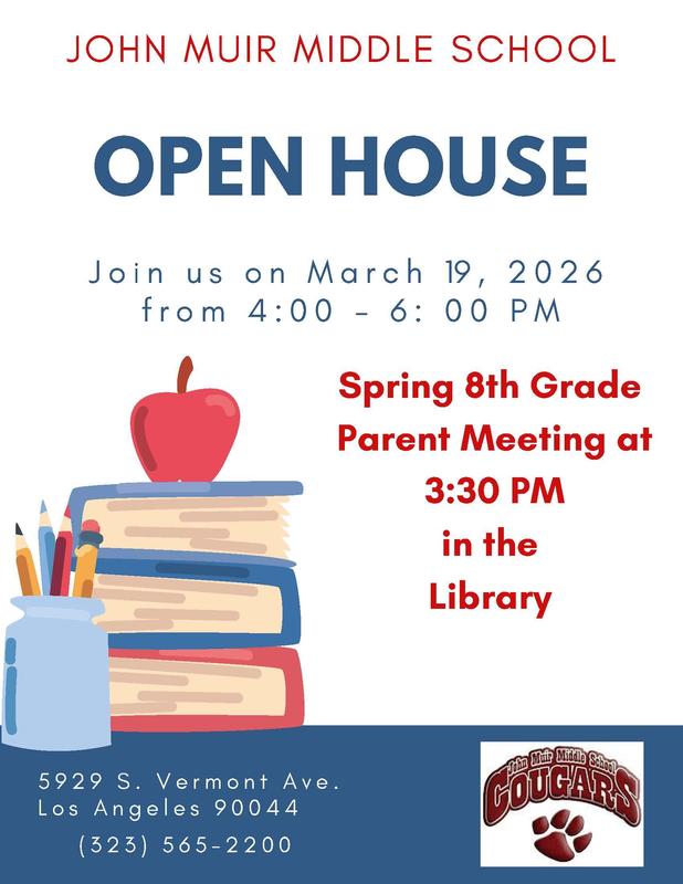 English and Spanish flyer for Open House