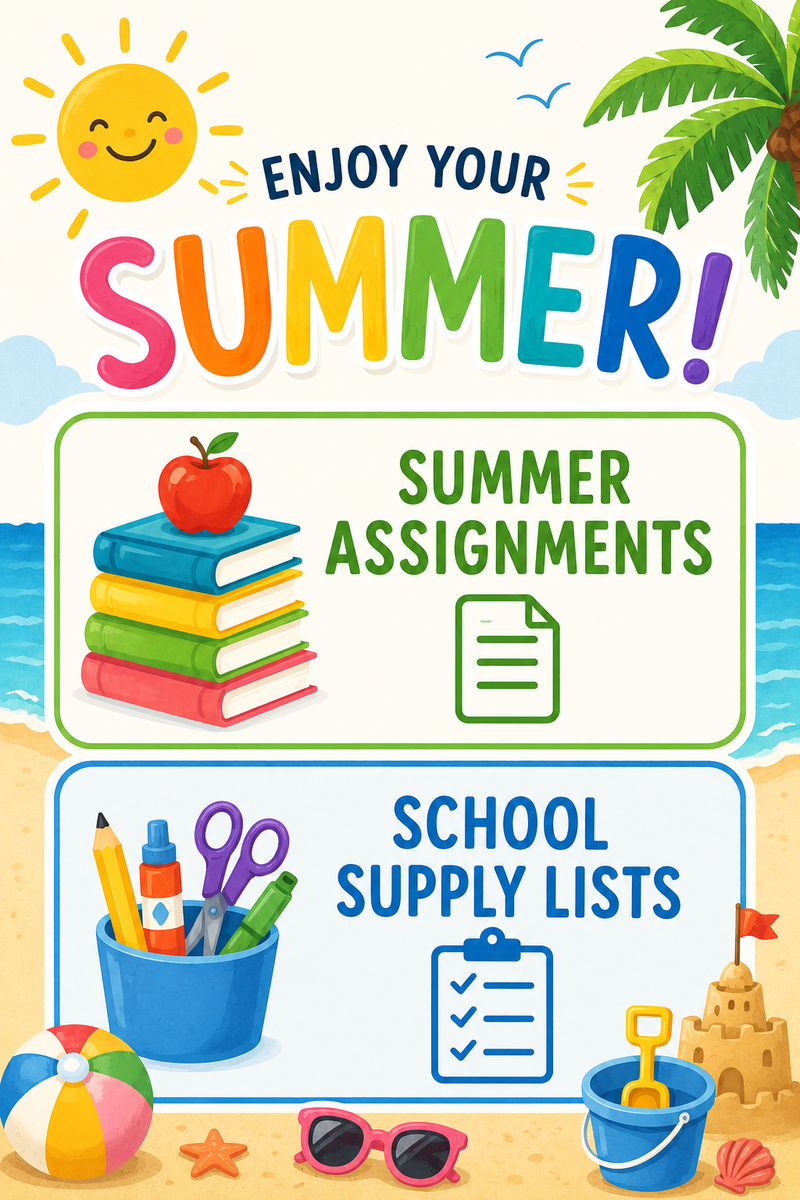 Summer Assignments and Supply Lists Featured Photo