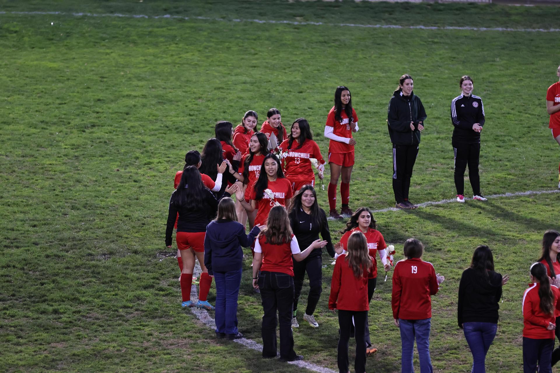 people enjoying senior night