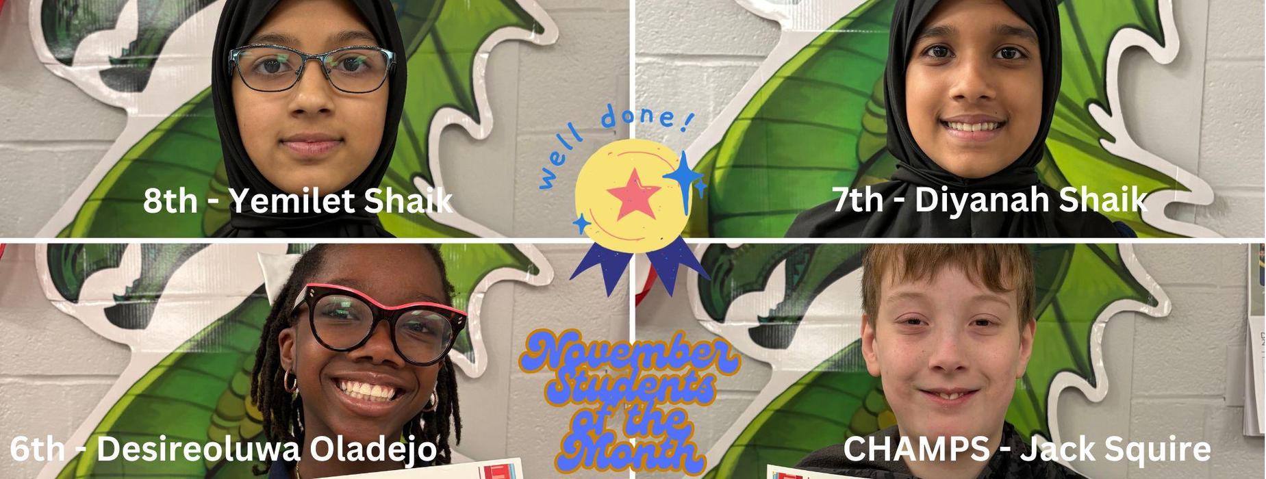 November Students of the Month