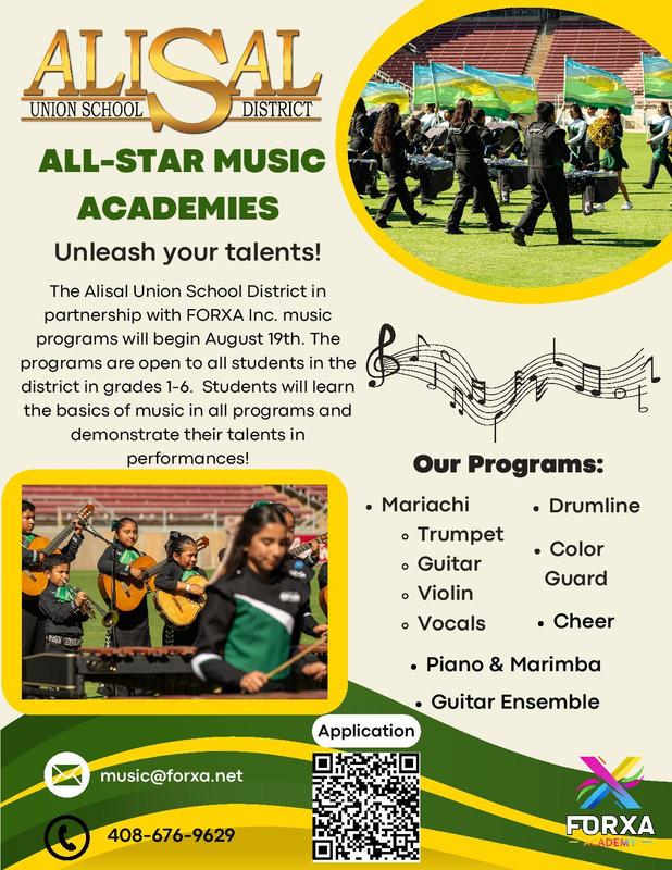 Flier describing All-Star academies