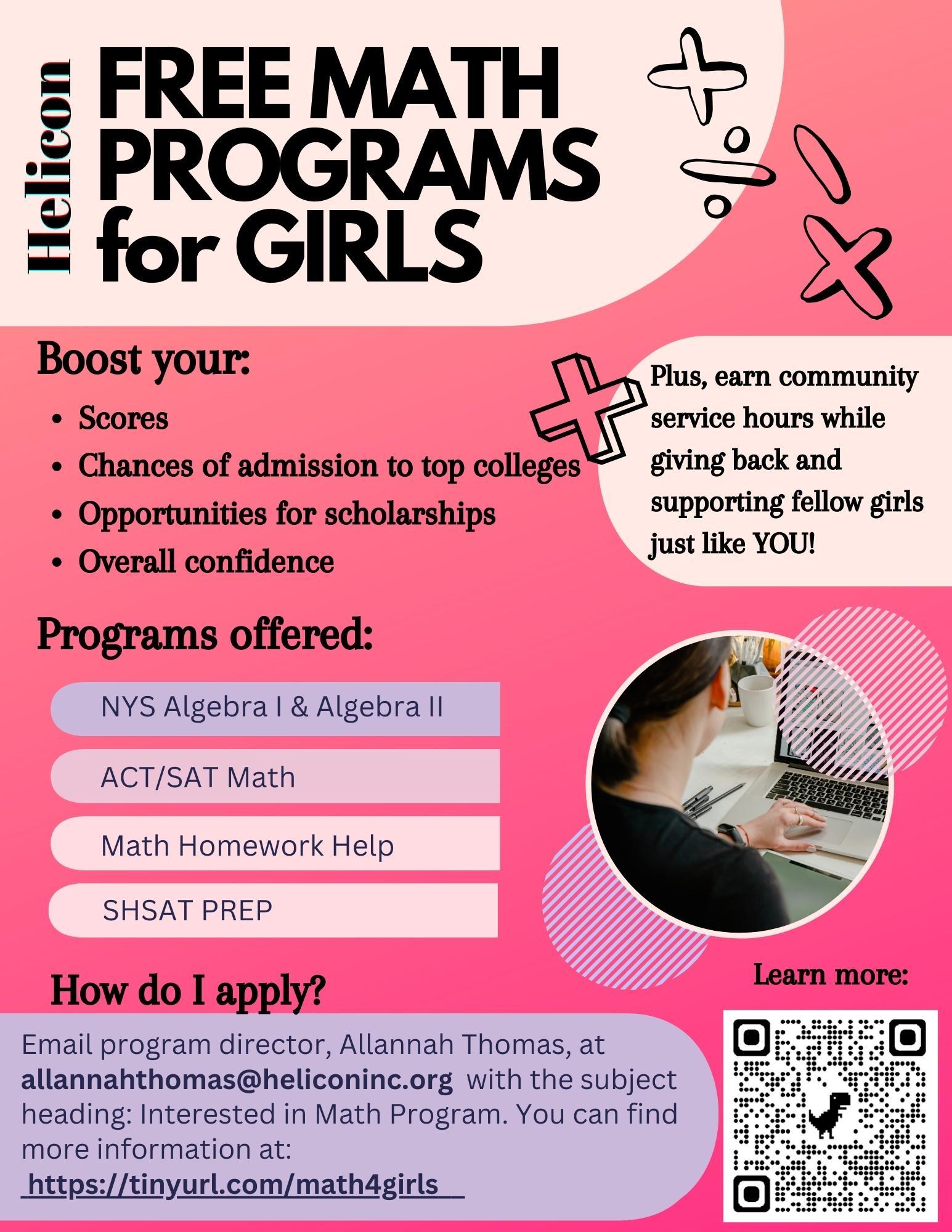 FREE Math Programs For Girls in NYC And Nation wide Newtown High FREE Math Programs For Girls in NYC And Nation wide Newtown High
