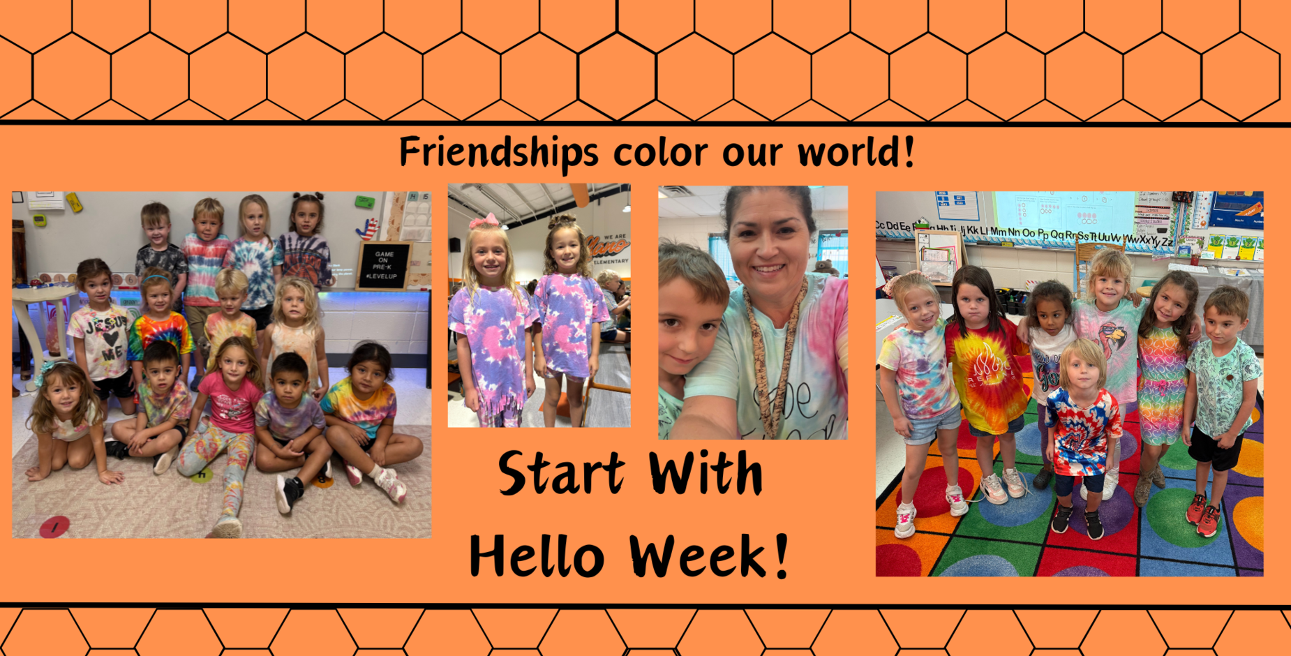 Start With Hello Week teaches children to be kind and make new friends. On Tuesday we learned that friendships "color our world"!