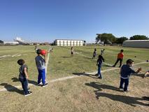 Students in PE class.