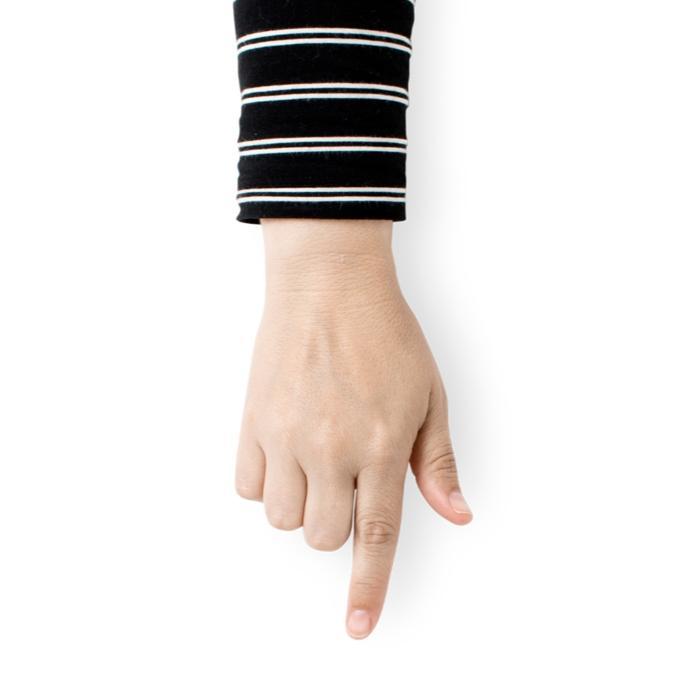 finger pointing down