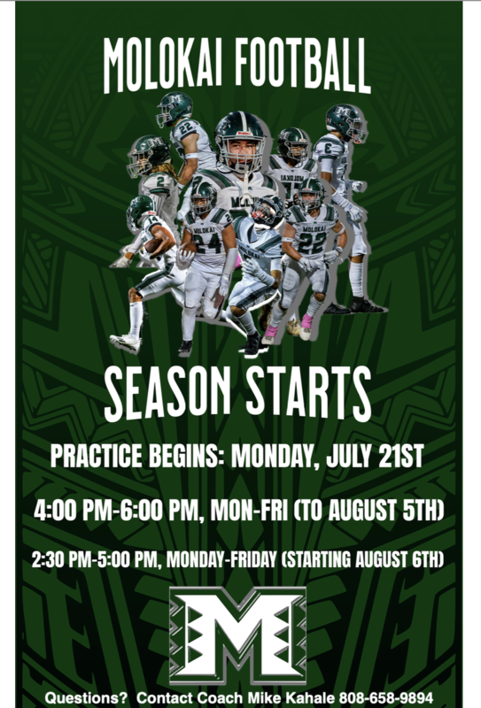 Football Practice is starting July 21