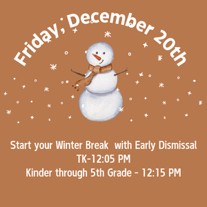 Friday, Dec. 19th Pajama Day and Early Dismissal