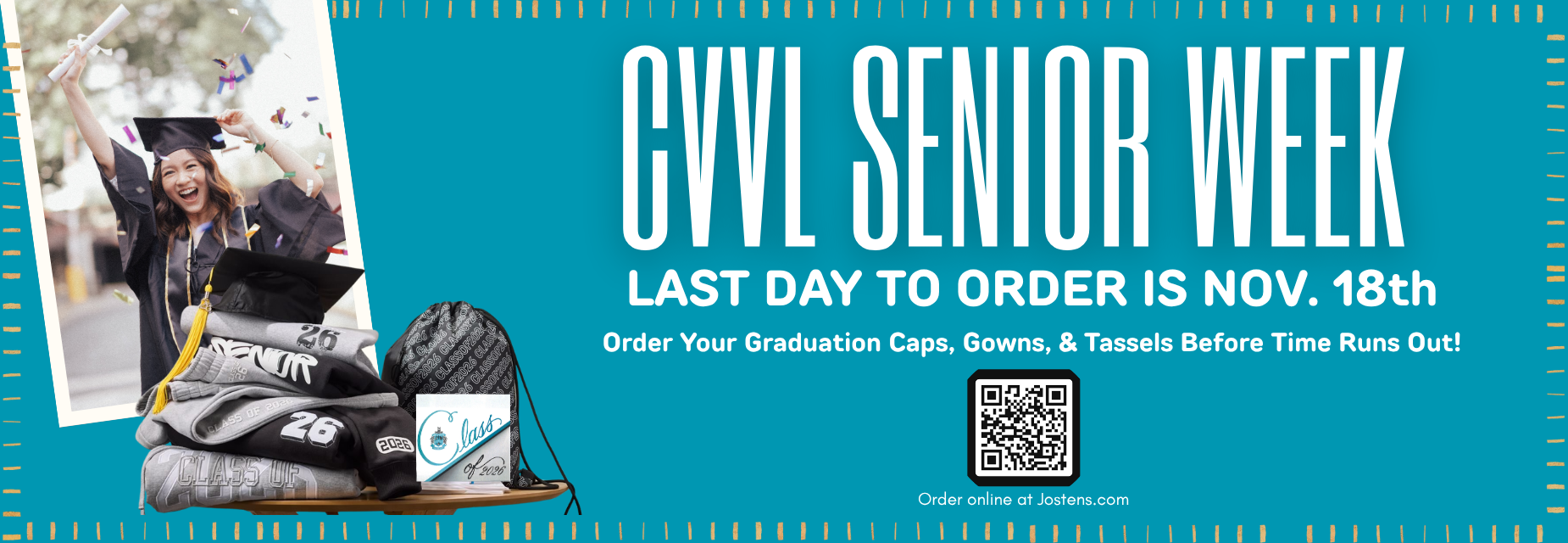 Senior cap and gown orders due on Nov. 18th