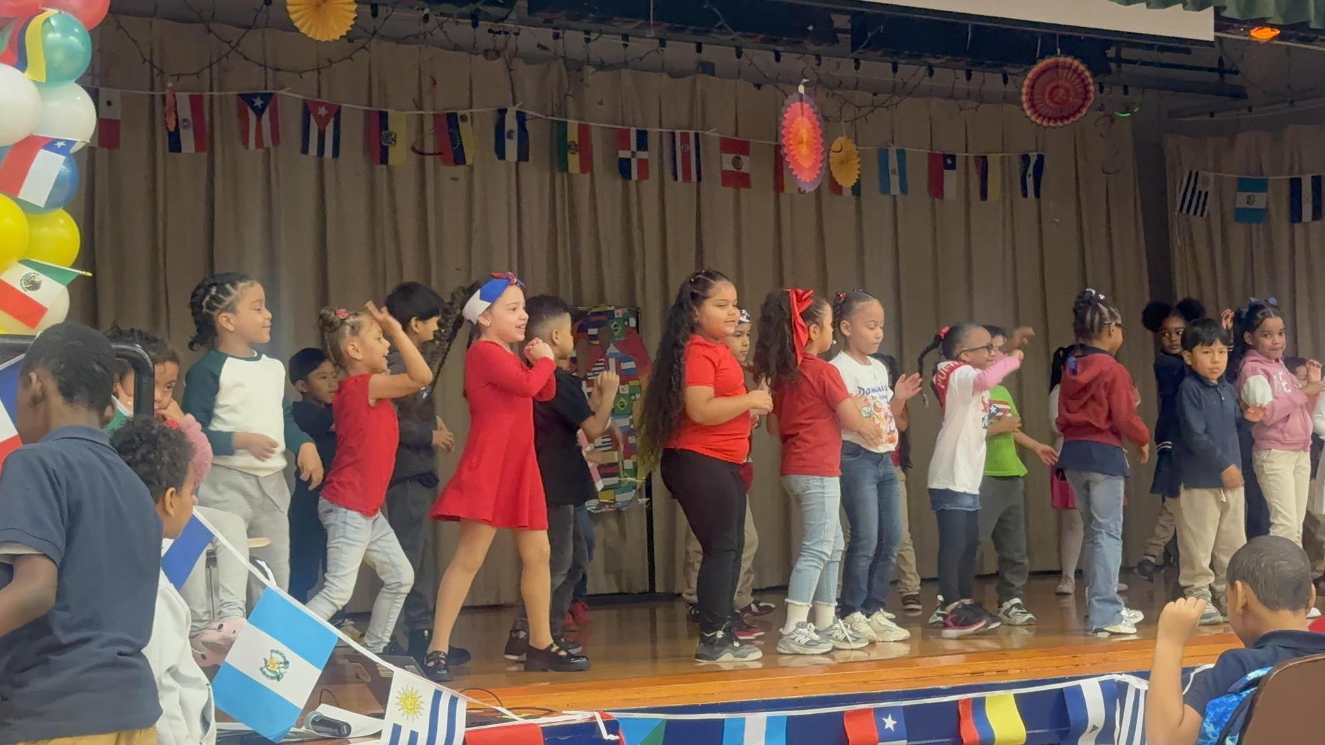 kids dancing on stage