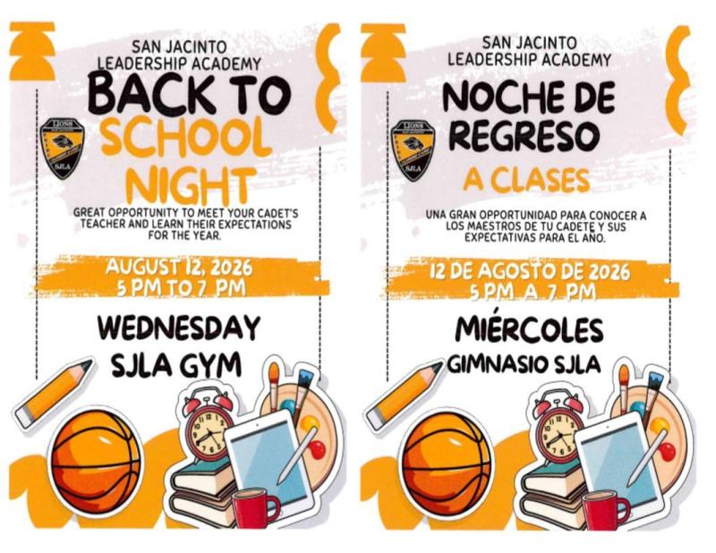 Back to school night 2026
