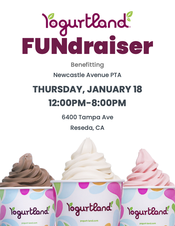 Yogurtland Fundraiser Newcastle Elementary School
