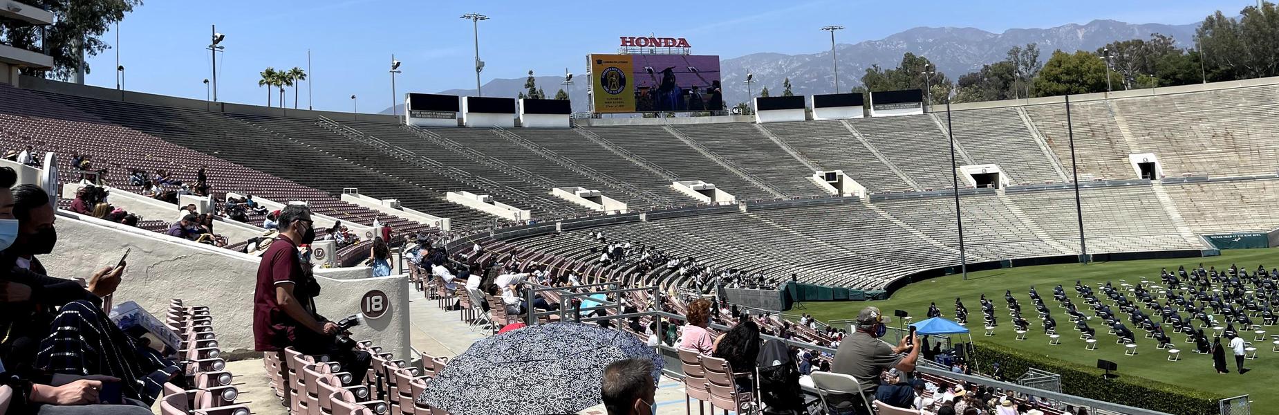 Graduation at the Rose Bowl - May 27, 2021 (courtesy of A. Chang)