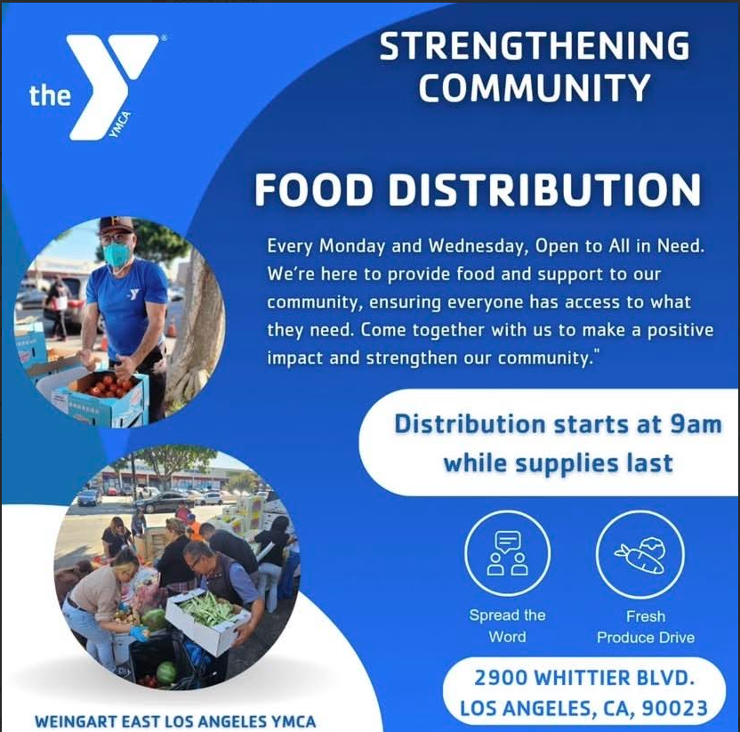 YMCA Food Distribution flyer