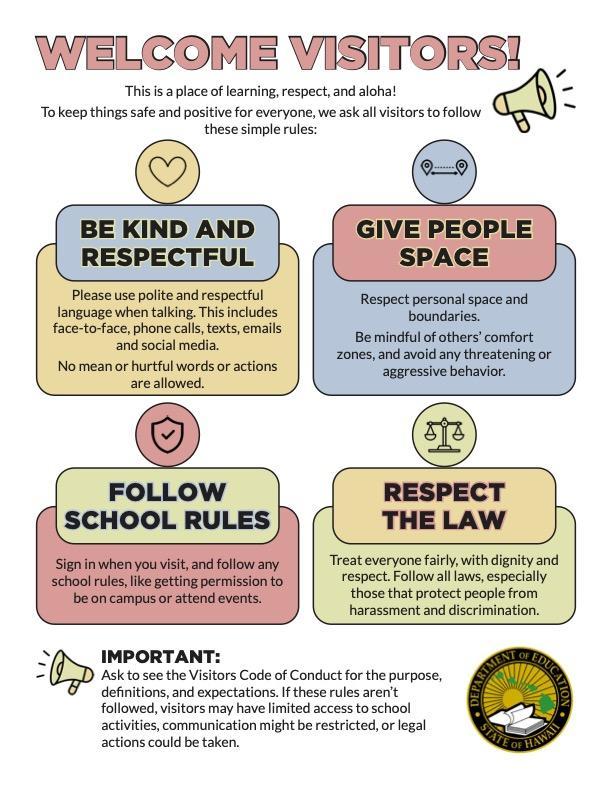 HIDOE Visitor Code of Conduct