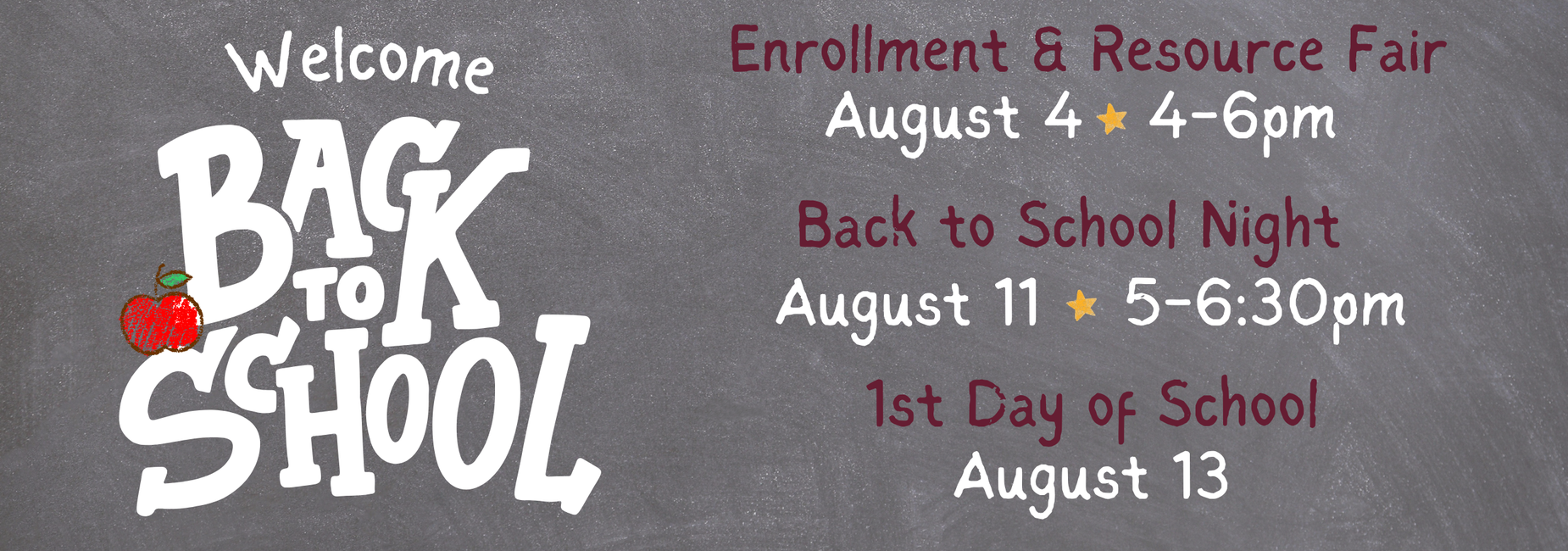 back to school dates