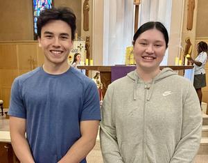 Class of 2026 Salutatarian and Valadictorian Max McAndrew and Isabelle Andrews