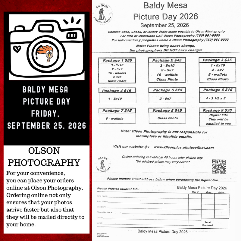 Picture Day on Friday, September 25, 2026 Featured Photo