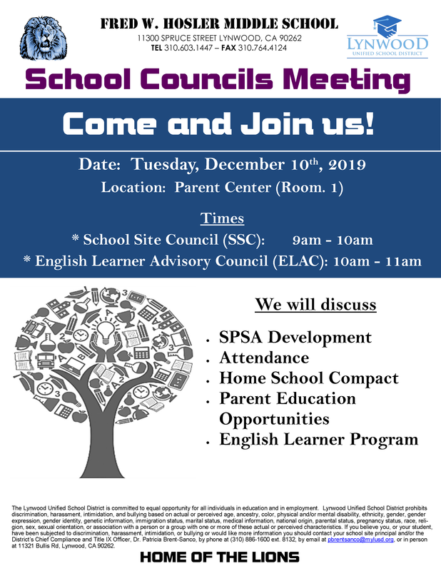 SSC/ELAC Meetings Featured Photo
