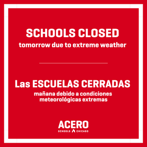 SCHOOLS CLOSED tomorrow due to extreme weather Las ESCUELAS CERRADAS mañana debido a condiciones meteorológicas extremas