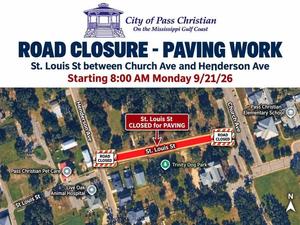 ROAD CLOSURE – ST. LOUIS STREET