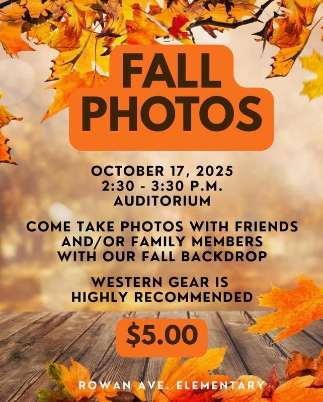 Fall Photos flyer in English