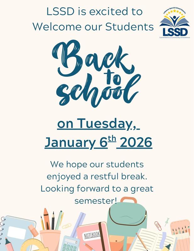 Welcome back to school on Tuesday, 1/6/2026